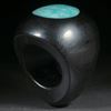 Blackwood Ring mit eingeschliffenem Amazonit