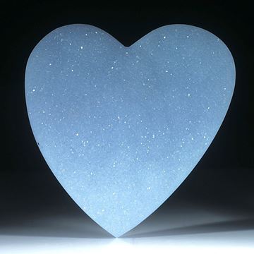 Chalcedon Herz mit Kristallrasen, ca.56x55x12mm