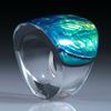 Fingerring Dichroic Glass, Opalglas