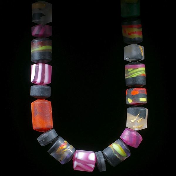 Fusingglas Collier, Zylinderform