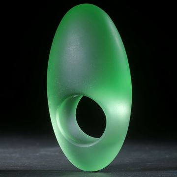 Fusing-Glas-Ring, konisch geschliffen matt