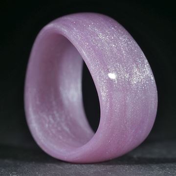 Glasfaserring, handgewickelt (Theaterfarbe Pink mit Perlglanzpigment)