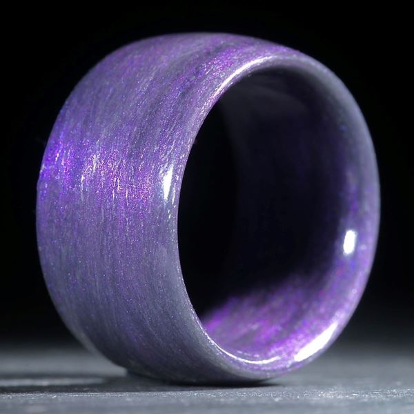 Glasfaserring, handgewickelt (Xirallic Amethyst)