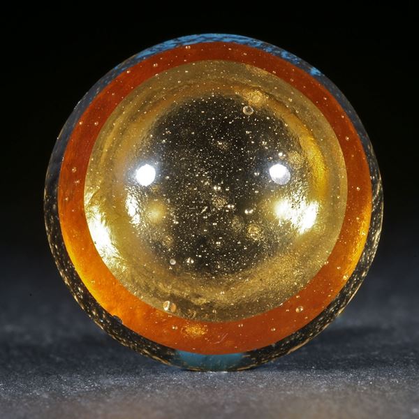 Goldglas Cabochon rund 24mm Durchmesser.