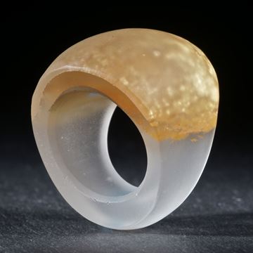 Goldglas Ring, Form im Verlauf, mattiert