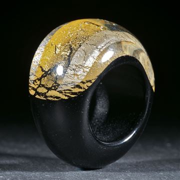 Goldglas und Silberglas Ring