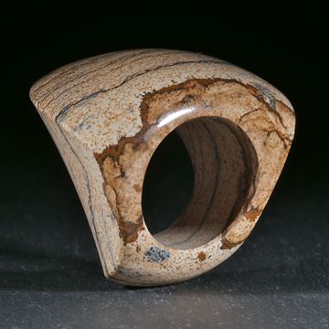 Kalaharijaspis aus Brasilien, Handgeschliffener Ring