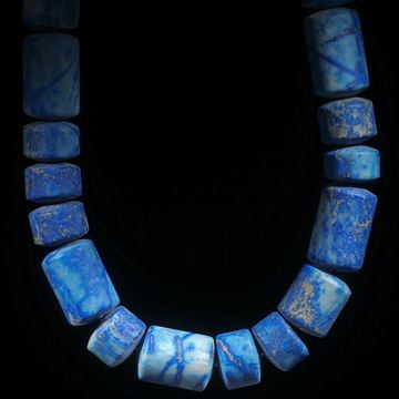 Lapislazuli Afghanistan, Collier Zylinderform