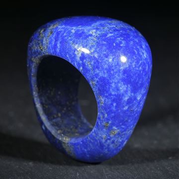 Lapislazuli aus Afghanistan, handgeschliffener Ring