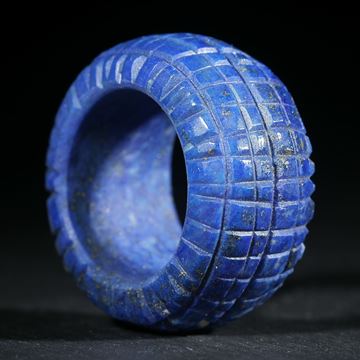 Lapislazuli aus Afghanistan, handgeschliffener Ring