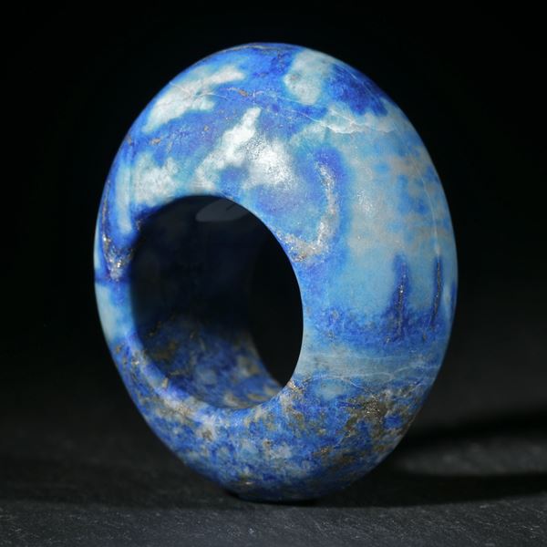 Lapislazuli aus Afghanistan, handgeschliffener Ring