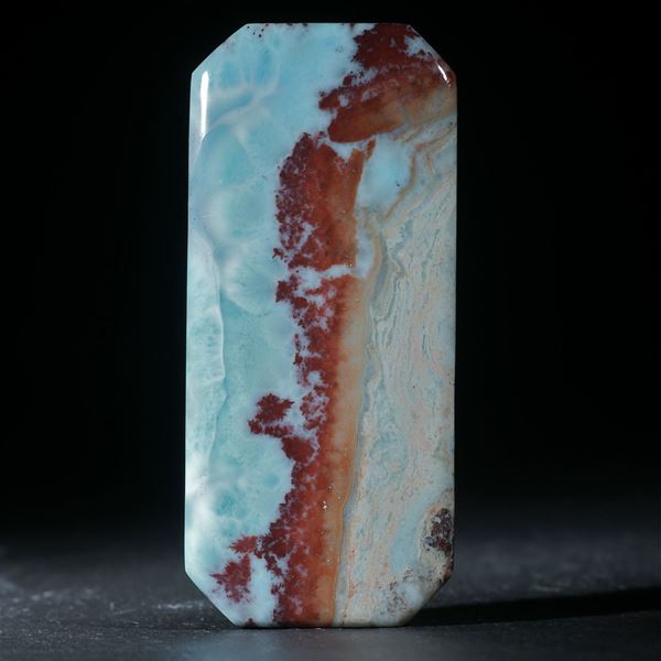 Larimar aus der dominikanischen Republik mit schöner Zeichnung