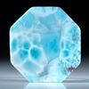 Larimar, Pectolith, Achteckiger grosser Cabochon