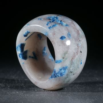 Lazulithquarz aus den USA, handgeschliffener Ring