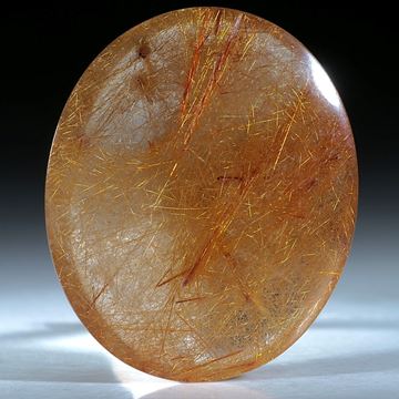 Rutilquarz Cabochon, ovale Form ca.40x34x11mm