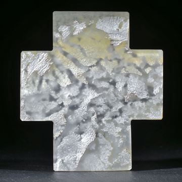 Silberglas Kreuz, 76x67x8mm