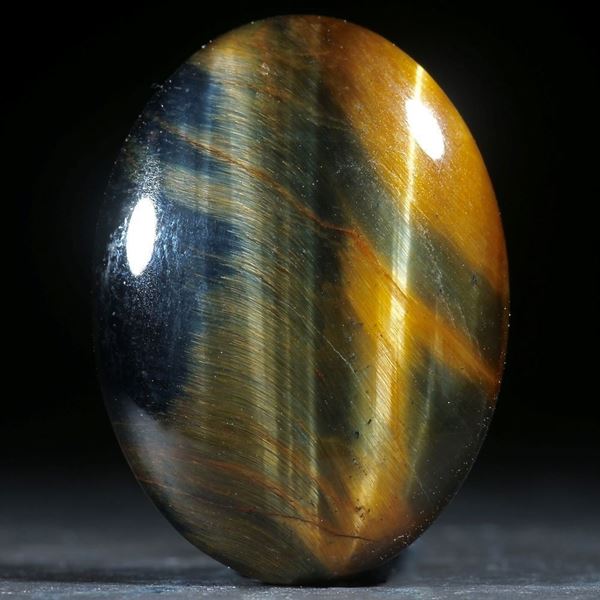 Tiger-/Falkenauge Cabochon oval