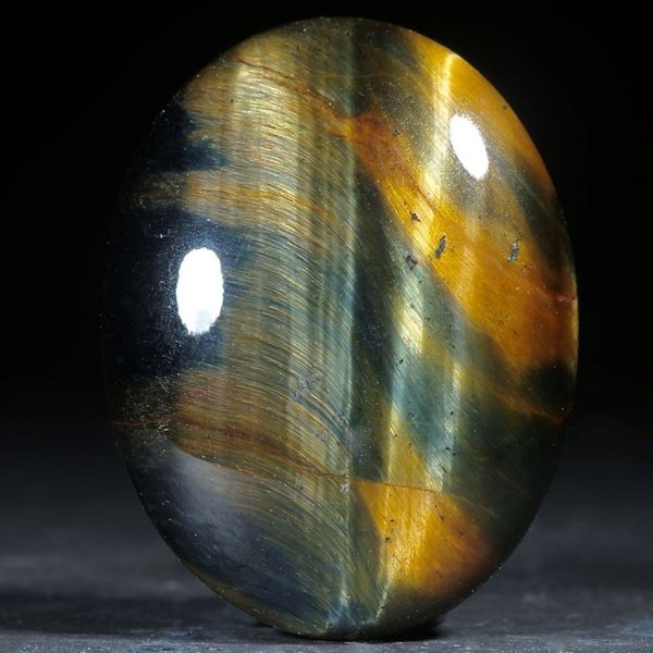 Tiger-/Falkenauge Cabochon oval