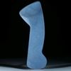 Chalcedon Freiform mit Kristallrasen, ca.110x37x8mm