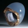 Chalcedon Ring poliert und naturbelassen