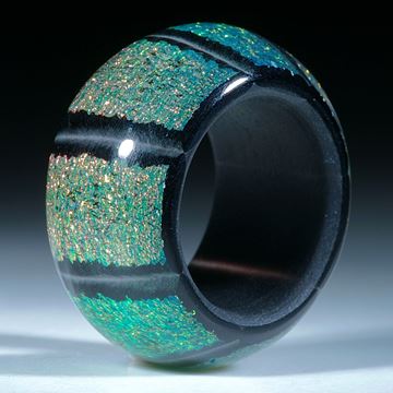 Dichroic Glass, Opalglas Ring, Bandring parallel