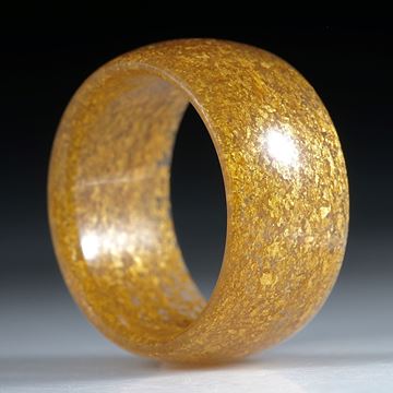Fingerring aus Glasfaser mit Blattgold