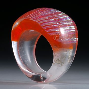 Fingerring Dichroic Glass, Opalglas Ring
