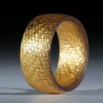 Goldtex Fingerring handgeschliffen, parallele Form