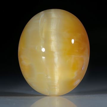 Opal Katzenauge Brasilien, ovaler Cabochon ca.23.5x19.5x9.5mm