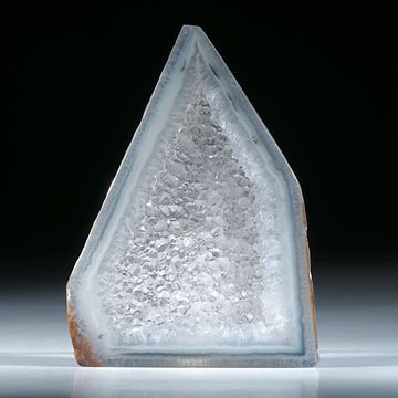 Polygonachat mit Kristalldruse ca. 80x58x8mm