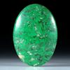 Maw-sit-sit, Chloromelanit, Myanmar,56.6ct. ovaler Cabochon