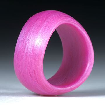 Fingerring Glasfaser, Fibertec "rosadynamisch" geschwungene Form