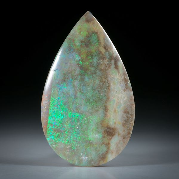 Edelopal Australien (Andamooka),  Tropfenform ca.45x27x5mm