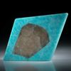 Amazonit mit Kristalleinschluss (Albit), Brasilien, ca.77x53x13mm