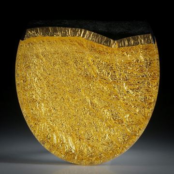 Goldglas (Fusingglas mit eingebranntem Blattgold 23.75ct.)