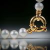 Perlencollier Süsswasser, weiss, Durchmesser 8.5mm, Gesamtlänge 45.5cm, geknüpft, mit vergoldetem Silberverschluss