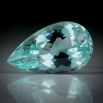 Turmalin paraiba farben, facettierter Tropfen 4.39ct.  ca. 14.6x8.6x6.2mm