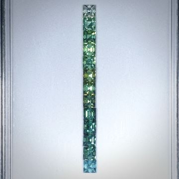 Turmalin viereckig facettiert, Set aus 13 Steinen, 5.03ct. je ca.4x4mm