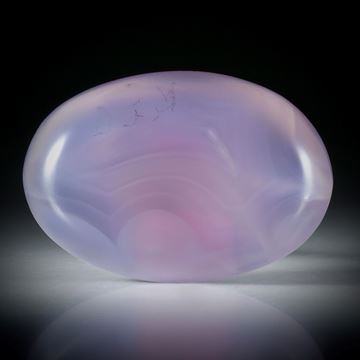 Chalcedon Cabochon oval, violett transluzid ca.39x27x10mm