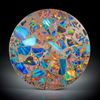 Opal synthetisch in Bronzematrix, Paar 66.07ct. Rondellen plangeschliffen und poliert, je ca.36x36x2.4mm