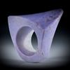 Jade, violett (Türkei), Edelsteinring Fantasieform poliert, Innendurchmesser 18.1mm