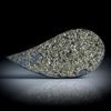 Pyritschiefer Tropfen mit naturbelassener Kristallfläche, ca.60x29x5.5mm