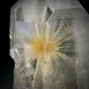 Bergkristall mit Chloritphantom und büschelförmigem Rutil Cluster