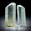 Beryll Kristall Paar 10.76ct. ca.19x8x4mm und 17.5x6x5mm