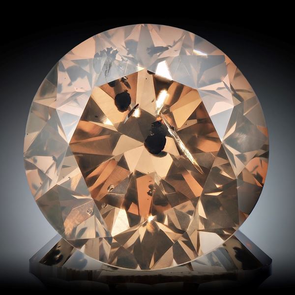 Diamant Natur 1.03ct. Fancy Orangy Brown I1, Durchmesser 6.15mm