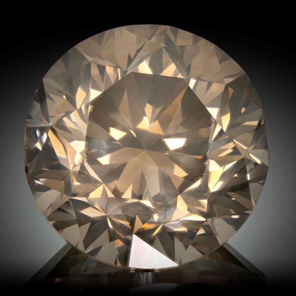 Diamant Natur 2.9ct. Fancy Light Brown Yellow Si2, Durchmesser 8.5mm