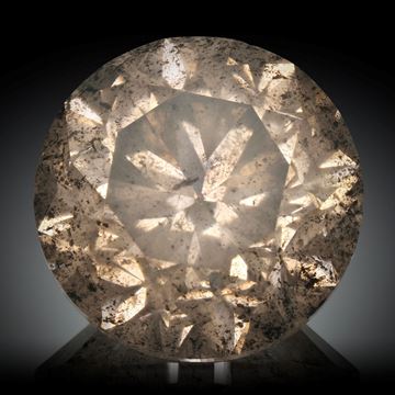 Diamant Natur 1.53ct. Fancy deep brownish Gray I2, Durchmesser 6.8mm