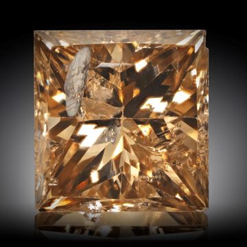 Diamant Natur 1.18ct. Fancy Brown Yellow I2, ca. 5.6x5.6x4.1mm